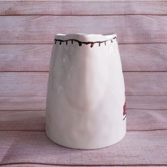 Unique Potter's Studio Ceramic Christmas Tree Lights Jug with Handle - Picture 4 of 10